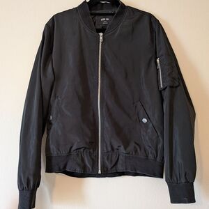 Active USA Lightweight Black Bomber Jacket - Size Medium